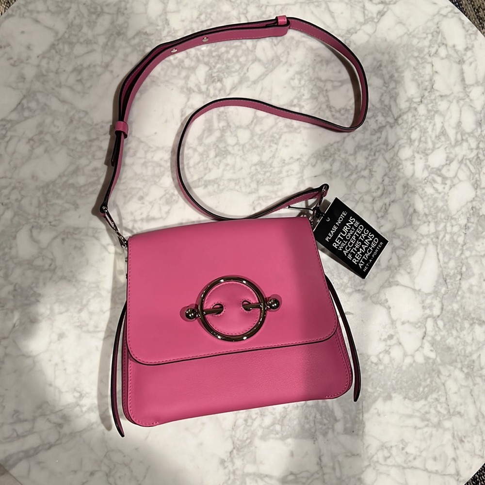 JW Anderson Flamingo Pink Leather Crossbody NWT